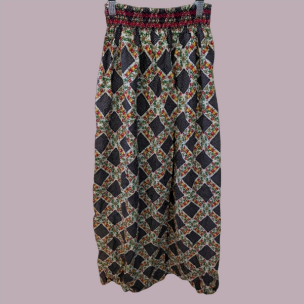 Vintage Handmade Maxi Skirt Peasant Bohemian Cottagecore style XS
